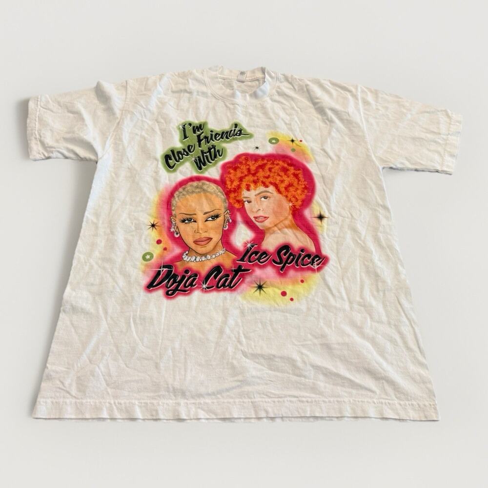 Los Angeles Apparel White Doja Cay Ice Spice The Scarlet Tour T-Shirt Size L USA